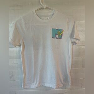 Abercrombie Kids MTV White Graphic T-Shirt